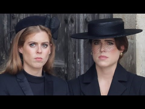 Beatrice & Eugenie's Strange Behavior At The Queen's Funeral