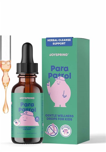 🌿 Give their gut the support it deserves! The JoySpring Para Patrol is a kid-friendly intestinal support formula made with 11 natural, plant-based extracts like Black Walnut Hull, Wormwood, Pumpkin Seed, Licorice Root, Aloe Vera & fennel, traditionally used to support healthy digestion and natural balance in the gut. ✨ Gently supports digestive comfort, helps promote regular routines, and contributes to a balanced gut environment kids can feel good about. 🇺🇸 Made in the USA, gluten-free, suga