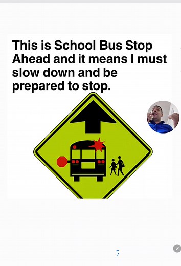 DOT SIGN NO. 14 School bus stop ahead #trailerosmexicanos #English #englishspeaking #cdldrivers #Tijuana #newyork | Marvyn de la Torre