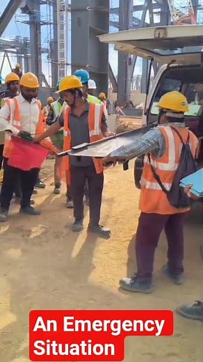 Emergency Mock Drill at Construction Site 🚨 | EHS & Safety Training #Shorts