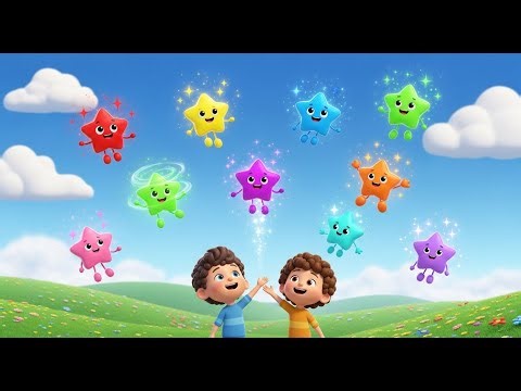 Nine Little Toy Stars Twinkle Twinkle Twinkle | Bedtime Counting Song for Kids