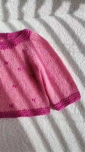 Cozy Heart Baby Sweater Knitting Pattern