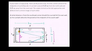 Geometry word problem: a perfect pool shot