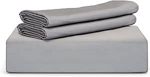 Tafts Duvet Cover Queen Size, 3 Piece Set, Pure 100% Viscose Derived from Bamboo, Luxuriously Soft, Silky Smooth and Cooling, 2 Pillowcases (Queen, Space Grey)
