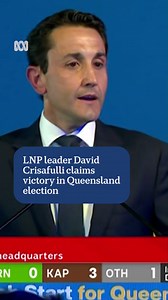 11K views · 144 reactions | The LNP is projected to win Queensland election, defeating Labor for the first time in almost a decade. David Crisafulli will be the 41st premier of the state after defeating Steven Miles, ending Labor's nine-year rule. FULL STORY: https://tinyurl.com/3kwesrkb | ABC Brisbane | Facebook