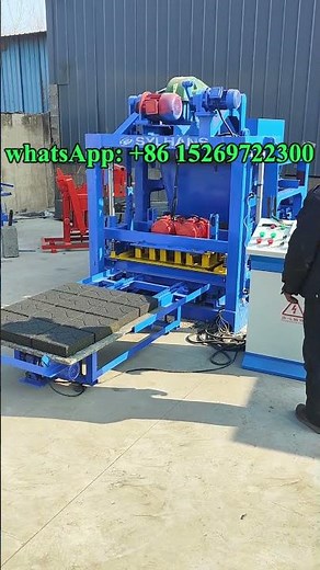 automatic concrete block moulding machine 4 hollow blocks maker hot sell in Ghana #machine #cement