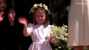 Royal Wedding: Charlotte's wave