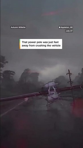 Terrifying Wisconsin Tornado Dashcam: Trees Ripped Up, Power Lines Down