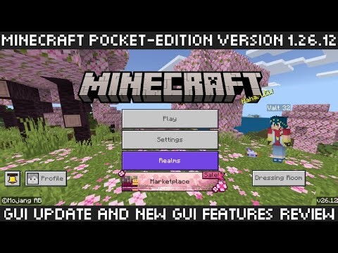 Minecraft Pocket-Edition v1.26.12 Review! New GUI Updates and Features! 
