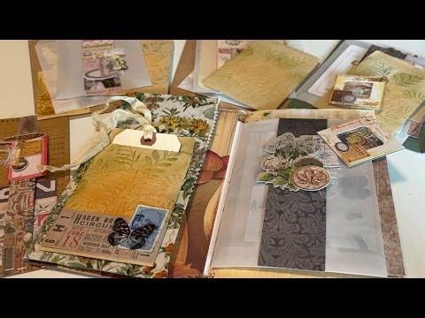 Monthly mail club unboxing / handmade journal ephemera | Tim Holtz theme ft ‪@CaraBrandonCreations‬