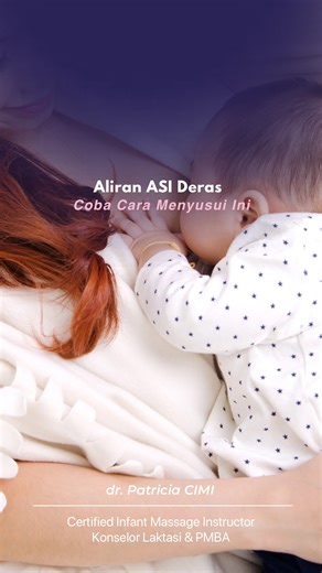 dr. Patricia Sowita CIMI | Tips Menyusui & MPASI on Instagram: "Aliran ASI Mama deras? Yuk.. coba cara #menyusui ini ⤵️ Jika bayi sering tersedak, batuk, atau melepas put*ng saat menyusu, salah satu penyebabnya bisa karena aliran #asi yang deras dan cepat. 🤱🏻 Mama bisa coba posisi menyusui laid-back, yang juga dikenal sebagai biological nurturing atau reclined position. Posisi ini membantu memperlambat aliran ASI dengan bantuan gravitasi, sehingga bayi lebih mudah mengatur hisapan dan napasnya