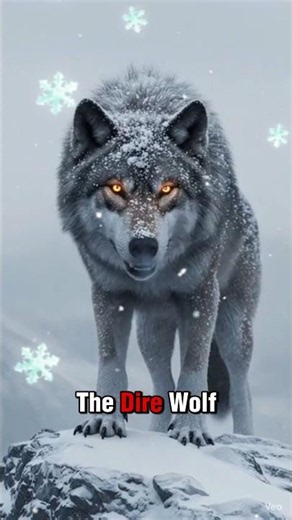 The Dire Wolf Faced the Deadliest Winter Ever! 🐺❄️ #mamooth #fox #trending
