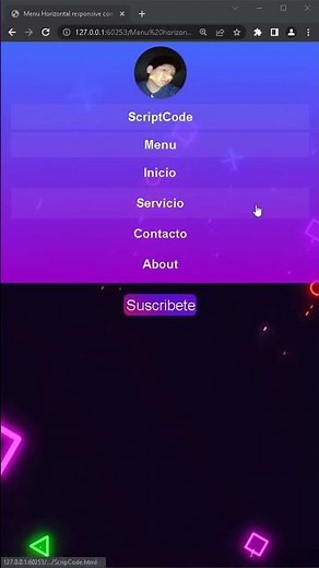 Crear un menú horizontal responsive con HTML y CSS
