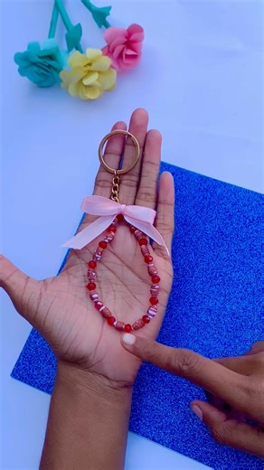 “DIY Keychain ✨😱💸With Paper And Beads #diy #craft #papercraft #keychain