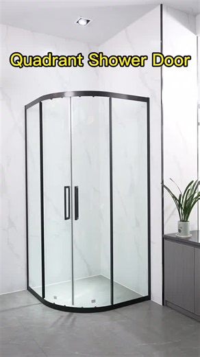 Elegant Quadrant Shower Door System with Tempered Glass