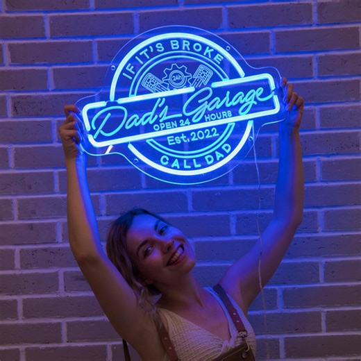 Custom Garage Neon Signs,garage Sign,personalized Light up Man Cave Signs, Gift for Dad,christmas Gifts, Garage Bar Decor, Workshop Car Sign - Etsy