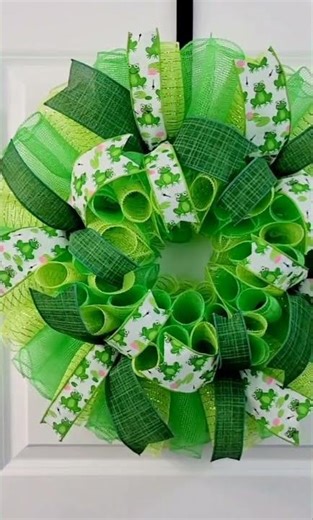 Spring Wreath For Door, Frog Door Decor, Summer Home Decor #seasonaldecor #handmade #decor #froglife