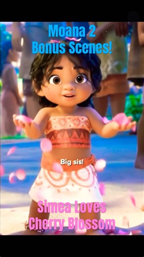Moana 2 Bonus Scenes | Simea Loves Cherry Blossoms🌸 #Simea #YouTubeShorts #Moana2