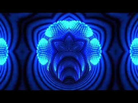 Rotating Abstract Neon Light Round Glowing Tunnel VJ Loops