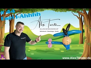 Puh der Bär?! Ballonmodellage Anleitung Esel I-Ahhh #44 - Balloon Twisting - Eeyore Donkey Tutorial