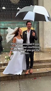 Rainy day wedding #happy #wedding #foryou #funny #couple #love #happy #crazy #fyp #haha #romantic