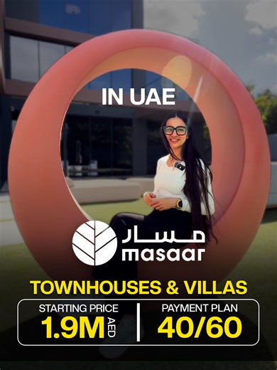 UAE mein luxury villa own kayo Starting from ₹4.7 Cr | Golden Visa eligible Masaar by Arada hik premium forest community aa, Dubai–Sharjah border te located aa, jithe 70,000 trees aaen hik real green lifestyle offer kare tho. 📍 Masaar by Arada, Sharjah (UAE) 2–4 Bedroom Townhouses aaen 4–5 Bedroom Villas Warm aaen Cool color themes san limited edition homes 💰 Price & Payment Plan ✔ Starting from AED 1.9M (₹4.7 Cr approx.) ✔ Sirf 5% Down Payment ✔ 40% during construction ✔ 60% on handover ✔ Dir