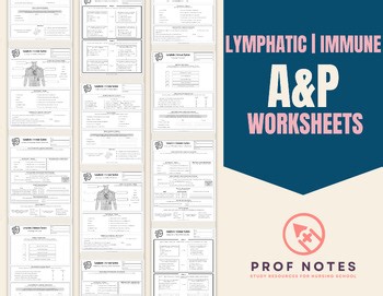 Lymphatic System Worksheets   Answer Key | Anatomy & Physiology | Mini-Series
