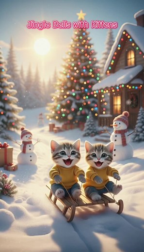 Jingle Bells with Kittens✨🎄❄️☃️ #kitten #cat #christmas