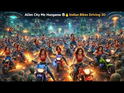 Alien City Me Hungama 👽🔥 | Indian Bikes Driving 3D