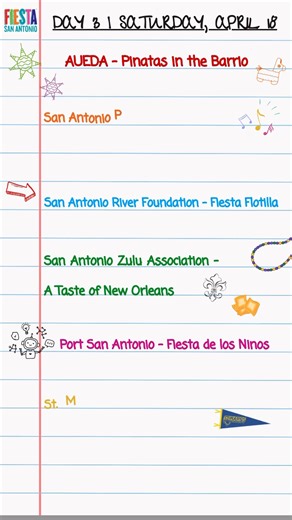 Exactly 6 months from today, #FiestaSA2026 will be in full swing! 🪅 🎖️ 🎉 Check out these events on Saturday, April 18, 2026 . . . Any Baby Can of San Antonio | Walk for Autism AUEDA/Pinatas in the Barrio Brooks Gives Back| Chanclas y Cervezas San Antonio Tx Buffalo Soldier Motorcycle Club | Buffalo Solider Fiesta Show & Shine Castle Hills Community Organization | Fiesta Castle Hills The Circle For Life | The Circle For Life Motorcycle Rally DRT Alamo Heroes Chapter | San Jacinto Victory Celeb