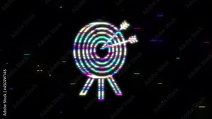 Target with an arrow icon concept market goal. Motion graphics. Stock Video