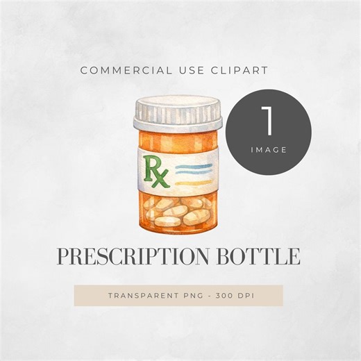 Prescription Bottle Clipart, Pharmacy SVG, Digital Download, Printable Art, Medicine Bottle Graphics - Etsy