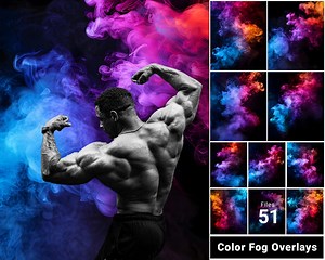 Color Smoke & Fire Overlays | Backdrops | Vibrant Colorful Fog Effect | Digital Smoke Effect for Photoshop, Canva, Art - Etsy