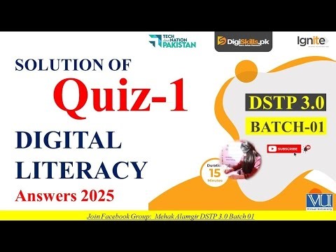 digiskills digital literacy quiz 01 solution | dstp 3.0 batch 01