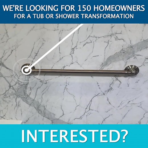 We're looking for 150 homeowners for a Tub or Shower transformation, installed in as little as 1-day!  You will be SHOCKED to find out how affordable a tub or shower transformation can be! INTERESTED? Click "Learn More" to see if you qualify! https://www.newbathtubtoday.com/fb | New Bath Today | Facebook