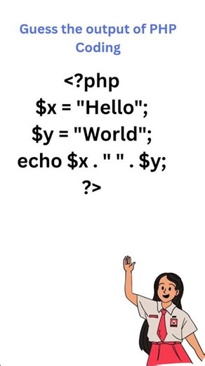 Guess the output of following PHP Code #php #codingtamil #learncoding