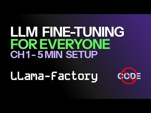 No-Code Finetuning of LLMs for Everyone - using Llama Factory - Easy 5 min Setup