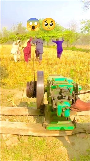 4 man peter diesel engine start up 😰😱 #experimnent #fun #dieselengine #shorts