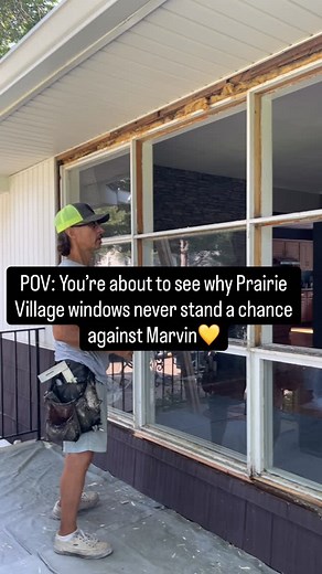 Prairie Village homes have charm for days, but these original windows? They’re done. The moment we pull a pane out, the whole house takes a deep breath. A clean slate ready for a Marvin upgrade that boosts comfort, quiet and curb appeal all in one shot. In case nobody told you, if your windows look like this, you’re sitting on serious potential. A Certified Marvin Installer can walk you through your smart options at hand. #marvinwindowsanddoors #KansasCityHomes #PrairieVillageKC #WindowReplaceme