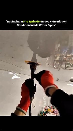 CertifiedExpert on Instagram: "What looks like a simple sprinkler replacement reveals a hidden problem inside fire protection systems. Over time, standing water inside metal pipes reacts with the material, creating rust, corrosion, and sediment buildup. When a sprinkler head is removed, this contamination appears as dark, dirty water flowing out. This buildup isn’t just cosmetic — it can restrict water flow, delay sprinkler activation, and reduce pressure during an actual fire. That’s why routin