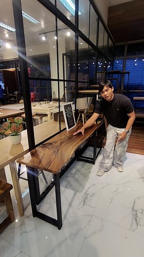 56K views · 325 reactions | Single slab unique console table! | Grains Furniture | Facebook