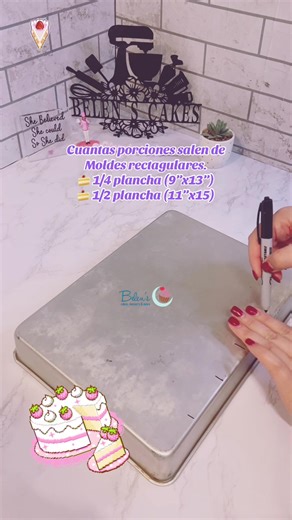 Porciones de Repostería: Moldes Rectangulares