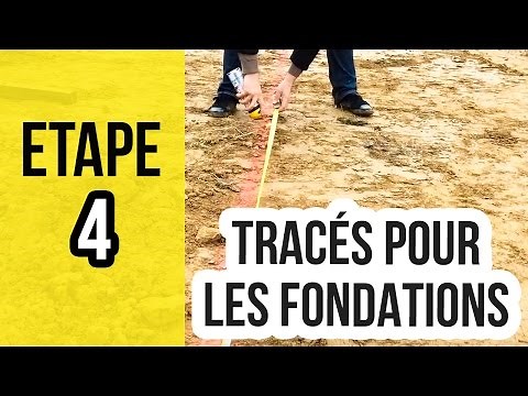 Tracer au sol pour creuser les fondations - Etape 4