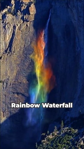 Rainbow Waterfall Appears in Yosemite