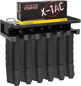 Adoreal Solid ABS Standard A15 Magazines Rack Wall Mount with Storage Shelf, Mag Holder Wall Mount, Wall Magazines Display Fit Gen 1 P- MAG