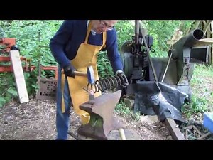 Making a Spoon Knife from an old car spring.