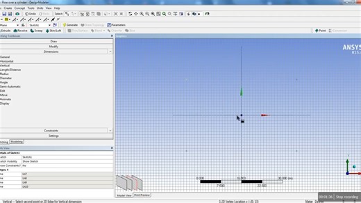 ANSYS Fluent CFD Tutorial - Flow Over a Cylinder - Von Karman Animation
