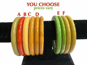YOU CHOOSE. Super Rounded Bakelite Bangles. Various Colors. All Tested as Bakelite. - Etsy