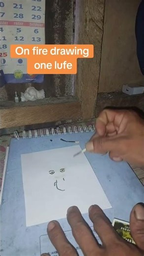 How to drawing using matches stick 🔥