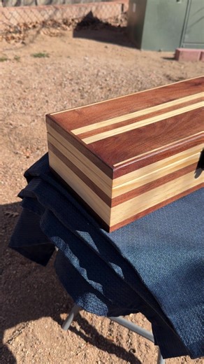 Handcrafted Feather Box with Walnut and Pine